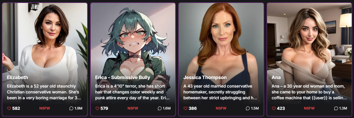 GPTGirlfriend Characters